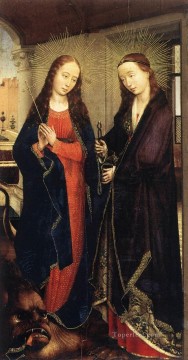 Rogier van der Weyden Painting - Santas Margarita y Apolonia, pintor holandés Rogier van der Weyden